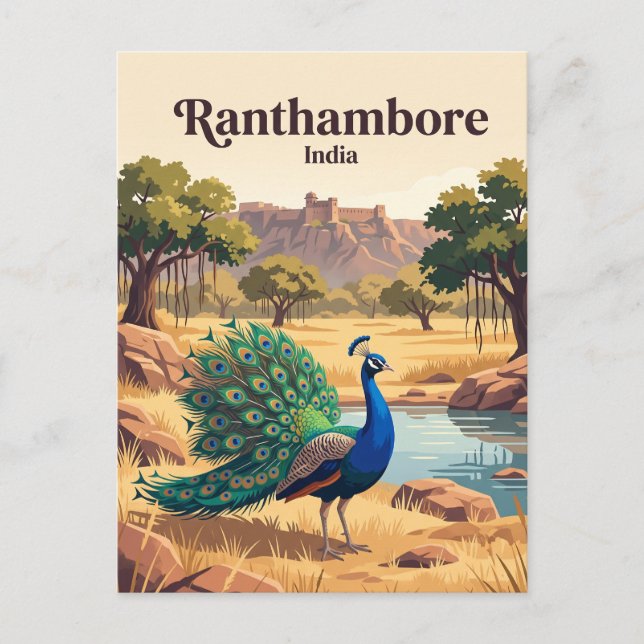 Postal Parque Nacional Ranthambore India (Anverso)