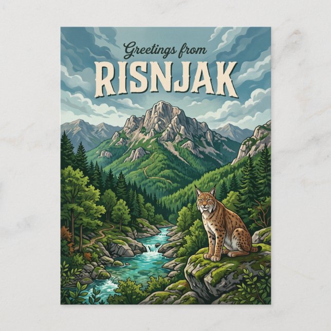 Postal Parque Nacional Risnjak Croacia (Anverso)