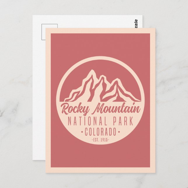 Postal Parque nacional Rocky Mountain Colorado (Anverso / Reverso)
