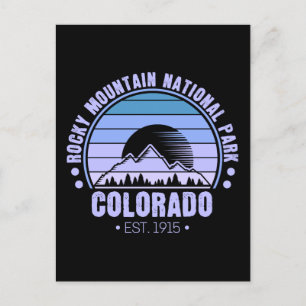 Postal Parque nacional Rocky Mountain Colorado Retro
