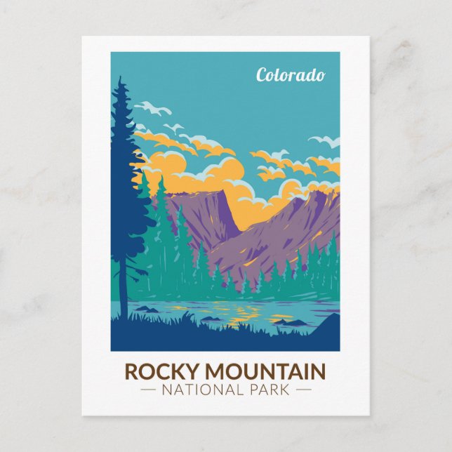 Postal Parque nacional Rocky Mountain Teton Range Travel (Anverso)