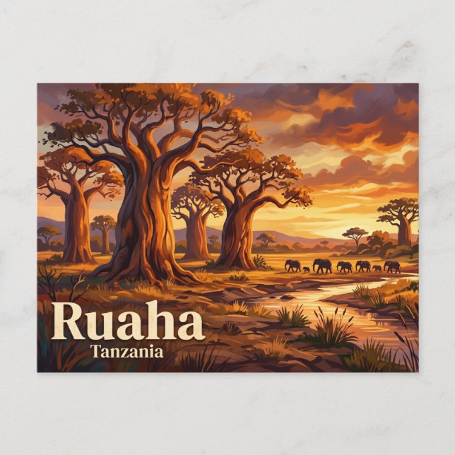Postal Parque Nacional Ruaha Tanzania (Anverso)