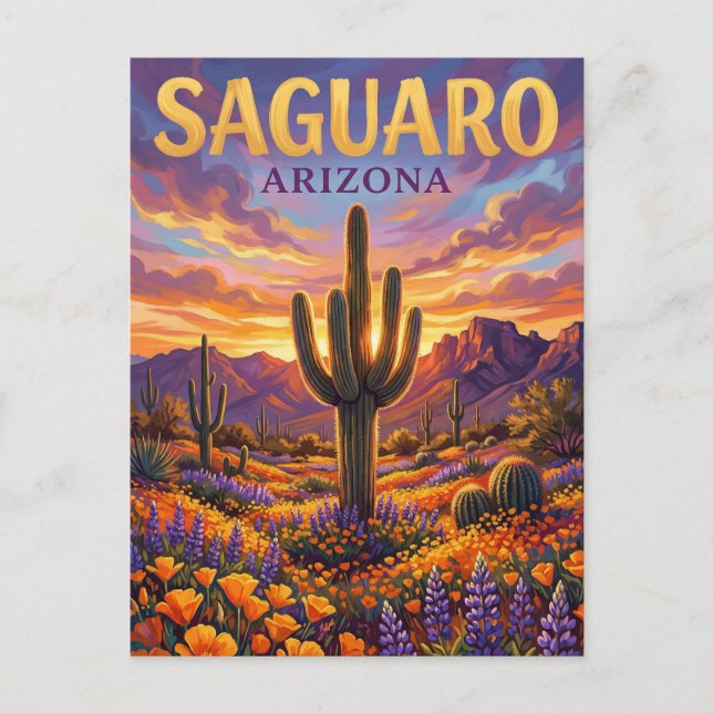 Postal Parque Nacional Saguaro EE. UU. (Anverso)