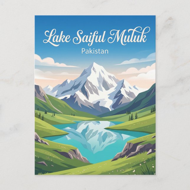 Postal Parque Nacional Saiful Muluk Pakistán (Anverso)