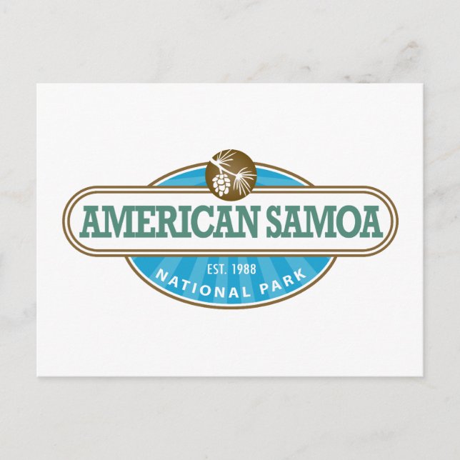 Postal Parque nacional Samoa Americana (Anverso)