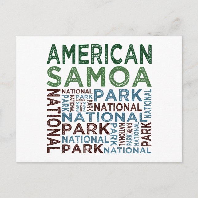 Postal Parque nacional Samoa Americana (Anverso)