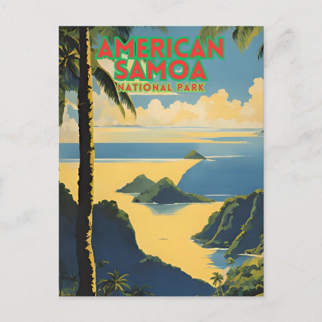 Postal Parque nacional Samoa Americana (Anverso)
