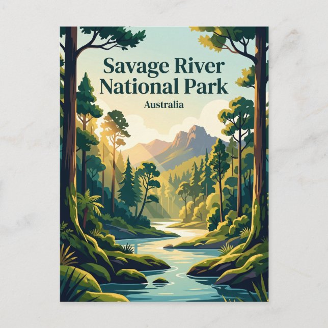 Postal Parque Nacional Savage River Australia (Anverso)