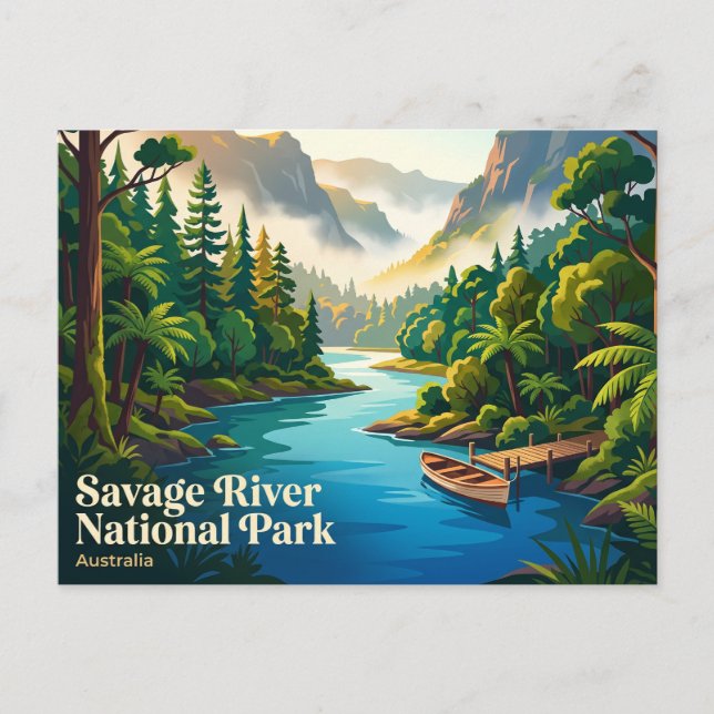 Postal Parque Nacional Savage River Australia (Anverso)