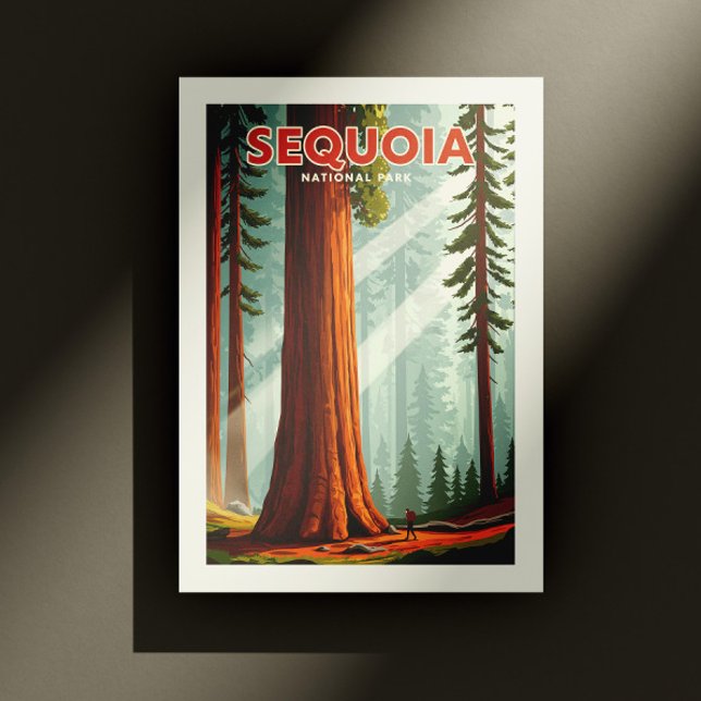 Postal Parque nacional Secuoia de Vintage (Subido por el creador)