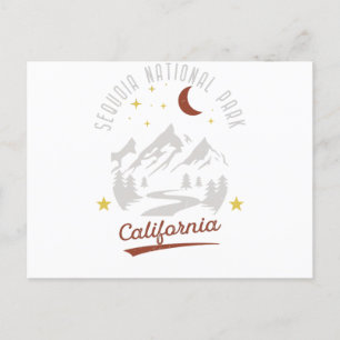 Postal Parque nacional Secuoia de Vintage California