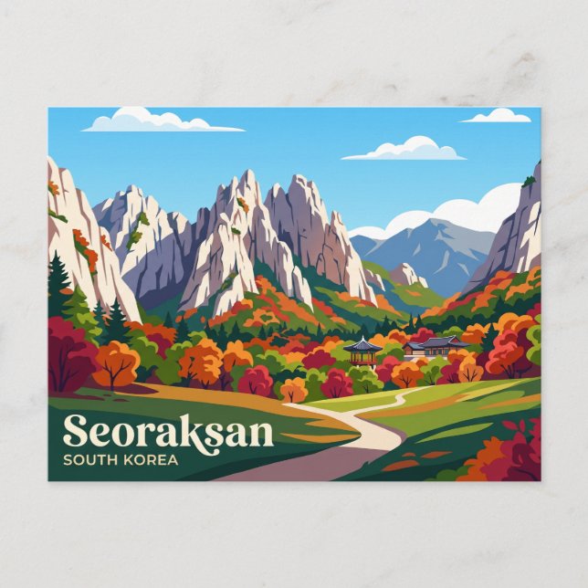 Postal Parque Nacional Seoraksan Corea del Sur (Anverso)