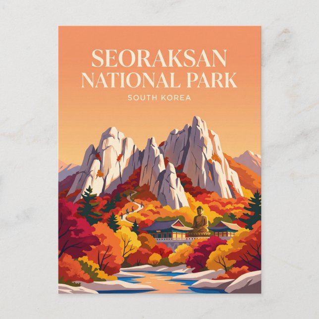 Postal Parque Nacional Seoraksan Corea del Sur (Anverso)