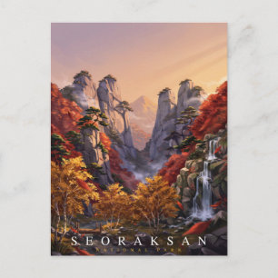 Postal Parque Nacional Seoraksan Corea del Sur Viajes