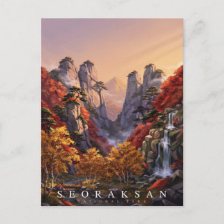 Postal Parque Nacional Seoraksan Corea del Sur Viajes
