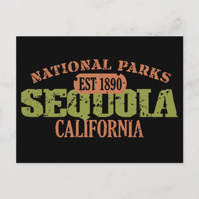 Postal Parque nacional Sequoia (Anverso)