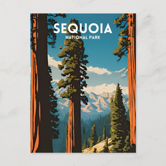 Postal Parque nacional Sequoia (Anverso)