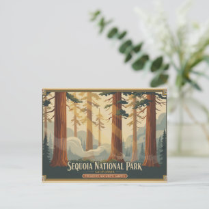 Postal Parque Nacional Sequoia de California Arte Antiguo