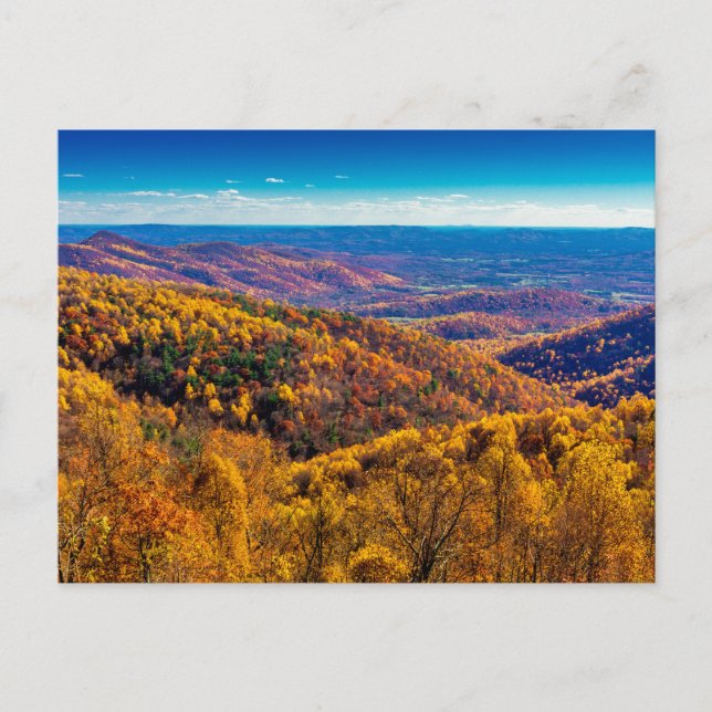Postal Parque nacional Shenandoah en otoño, Virginia (Anverso)