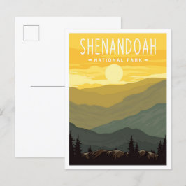 Postal Parque nacional Shenandoah Virginia Estados Unidos