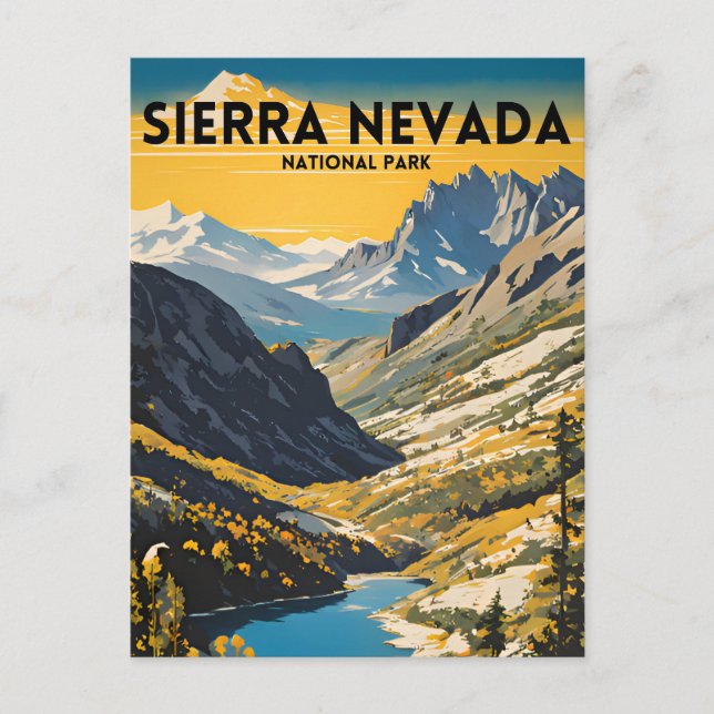 Postal Parque nacional Sierra Nevada Viajes tradicionales (Anverso)