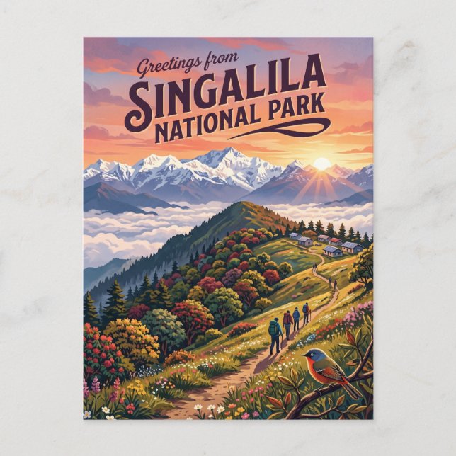 Postal Parque Nacional Singalila India (Anverso)