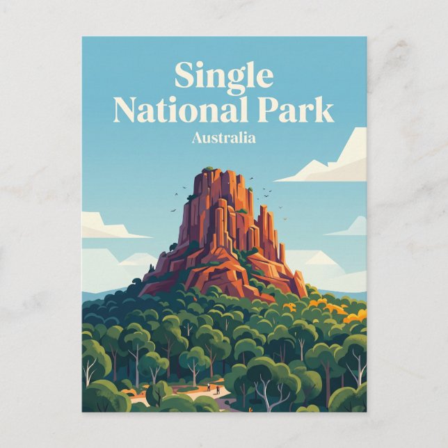 Postal Parque Nacional Single Australia (Anverso)