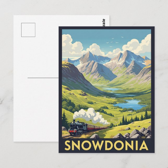 Postal Parque nacional Snowdonia Viajes de Gales (Anverso / Reverso)
