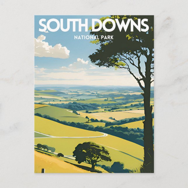 Postal Parque nacional South Downs (Anverso)