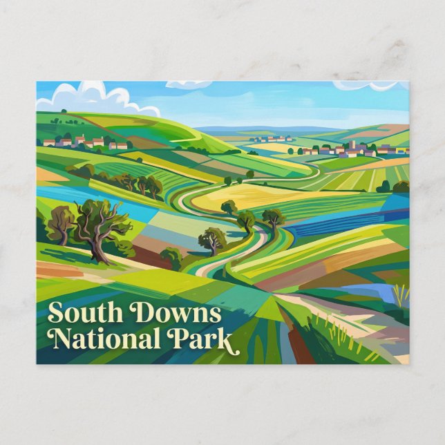 Postal Parque Nacional South Downs Inglaterra (Anverso)