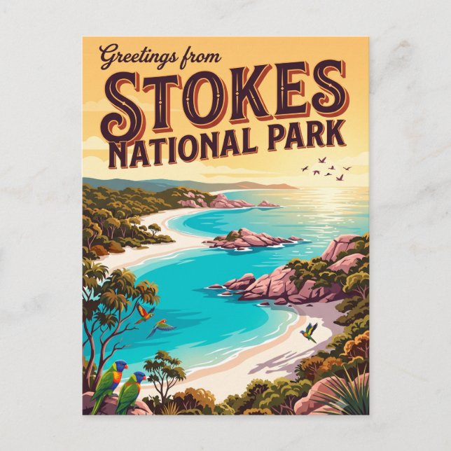 Postal Parque Nacional Stokes Australia (Anverso)