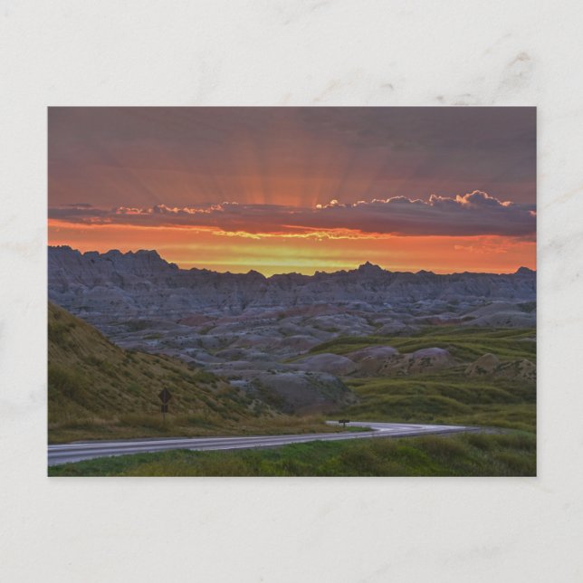Postal Parque nacional Sunset, Badlands (Anverso)