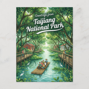 Postal Parque Nacional Taijiang Taiwán