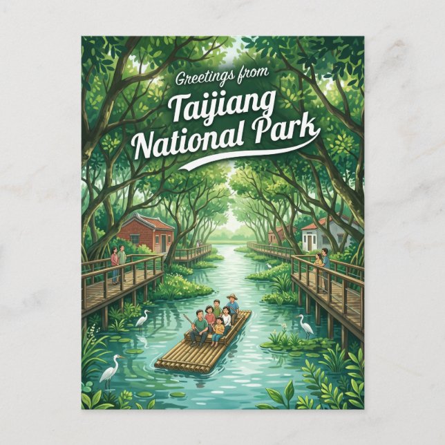 Postal Parque Nacional Taijiang Taiwán (Anverso)