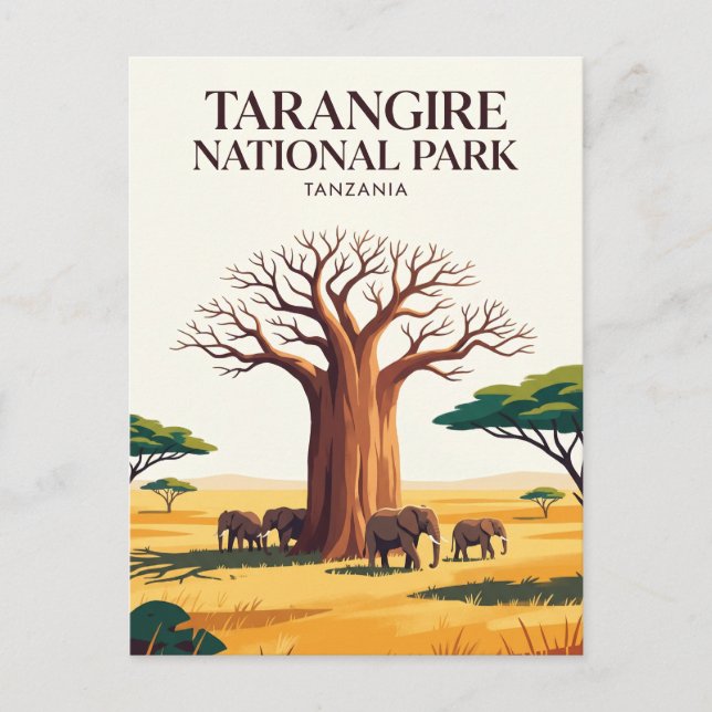 Postal Parque Nacional Tarangire Tanzania (Anverso)