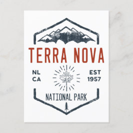 Postal Parque nacional Terra Nova Canadá Vintage con prob