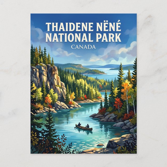 Postal Parque Nacional Thaidene Nëné Canadá (Anverso)