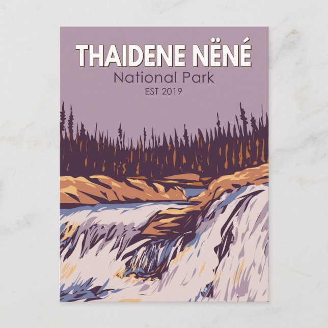 Postal Parque nacional Thaidene Nene Canadá Viaje de cose (Anverso)