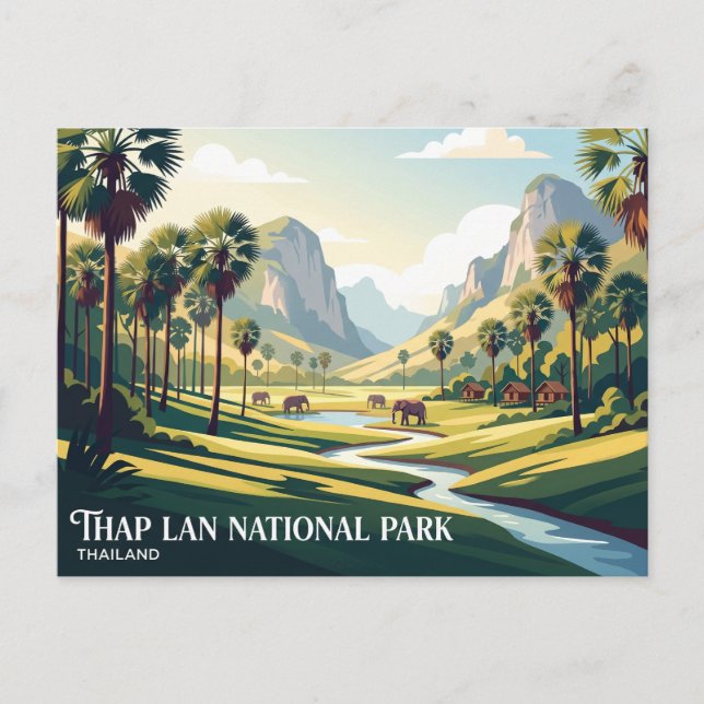 Postal Parque Nacional Thap Lan Tailandia (Anverso)