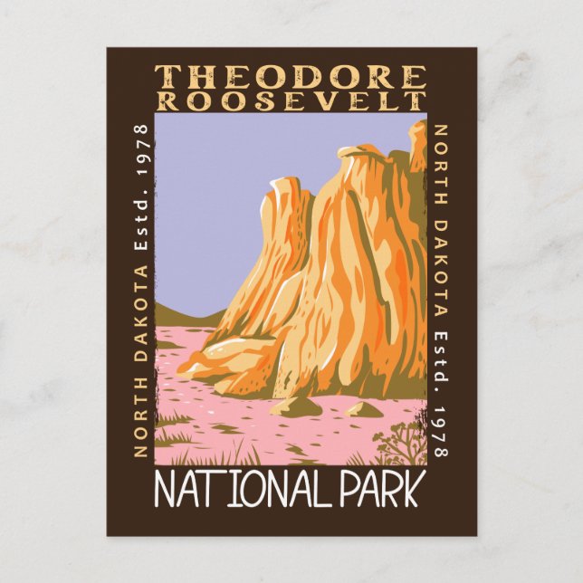Postal Parque nacional Theodore Roosevelt (Anverso)