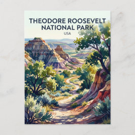 Postal Parque Nacional Theodore Roosevelt EE. UU.
