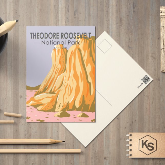 Postal Parque nacional Theodore Roosevelt North Dakota (Subido por el creador)