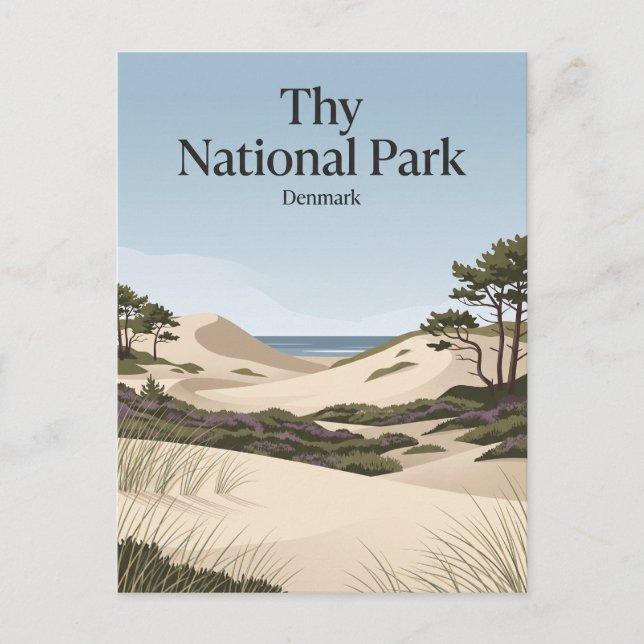 Postal Parque Nacional Thy Dinamarca (Anverso)
