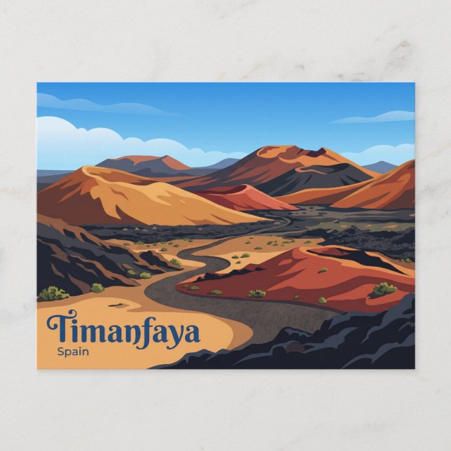Postal Parque Nacional Timanfaya España (Anverso)