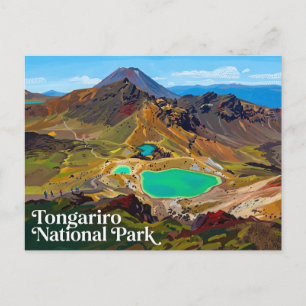 Postal Parque Nacional Tongariro Nueva Zelanda