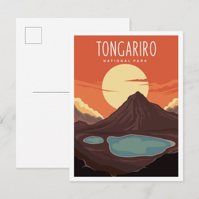Postal Parque nacional Tongariro Viaje de Nueva Zelanda (Anverso / Reverso)