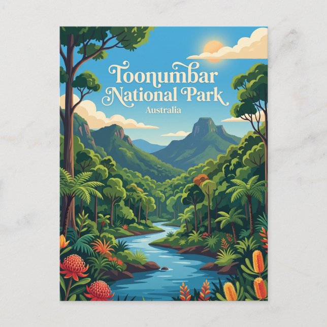 Postal Parque Nacional Toonumbar Australia (Anverso)