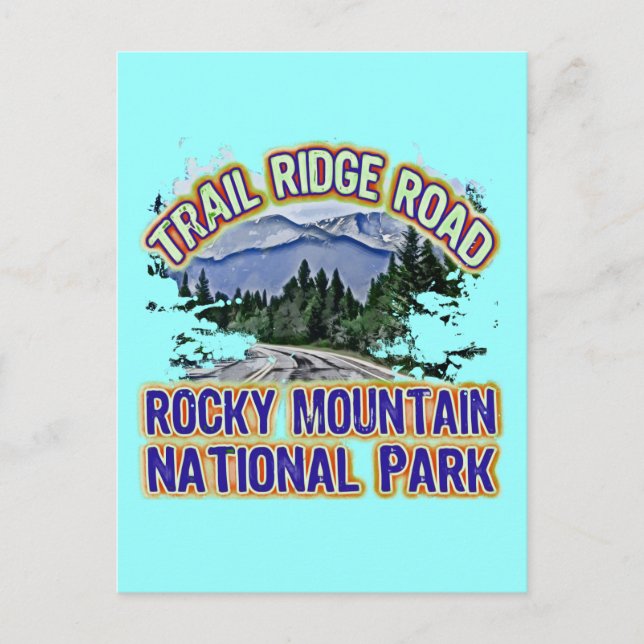 Postal Parque nacional Trail Ridge Road Rocky Mountain (Anverso)