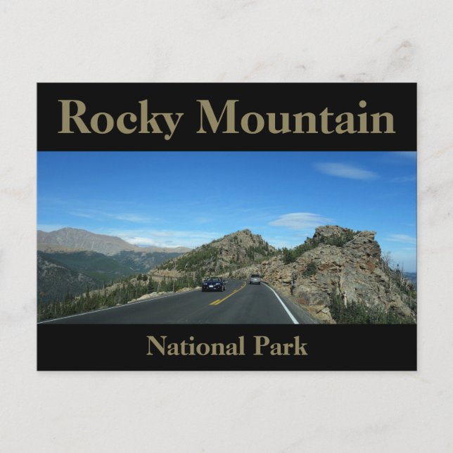 Postal Parque nacional Trail Ridge Road Rocky Mountain (Anverso)
