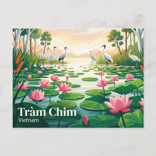 Postal Parque Nacional Tràm Chim Vietnam (Anverso)